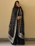 Alluring Black Georgette Party Wear Anarkali Suit With Embroidered Dupatta - Zeel Clothing