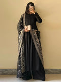 Alluring Black Georgette Party Wear Anarkali Suit With Embroidered Dupatta - Zeel Clothing