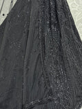 Alluring Black Pearl Work Net Reception Wear Lehenga Choli With Dupatta - Zeel Clothing