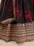 Alluring Black Sequins Organza Lehenga Choli With Dupatta - Zeel Clothing