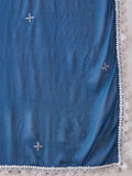 Alluring Blue Chanderi Embroidered Kurta Trouser With Dupatta - Zeel Clothing