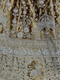 Alluring Brown Embroidered Velvet Wedding Lehenga Choli With Dupatta - Zeel Clothing