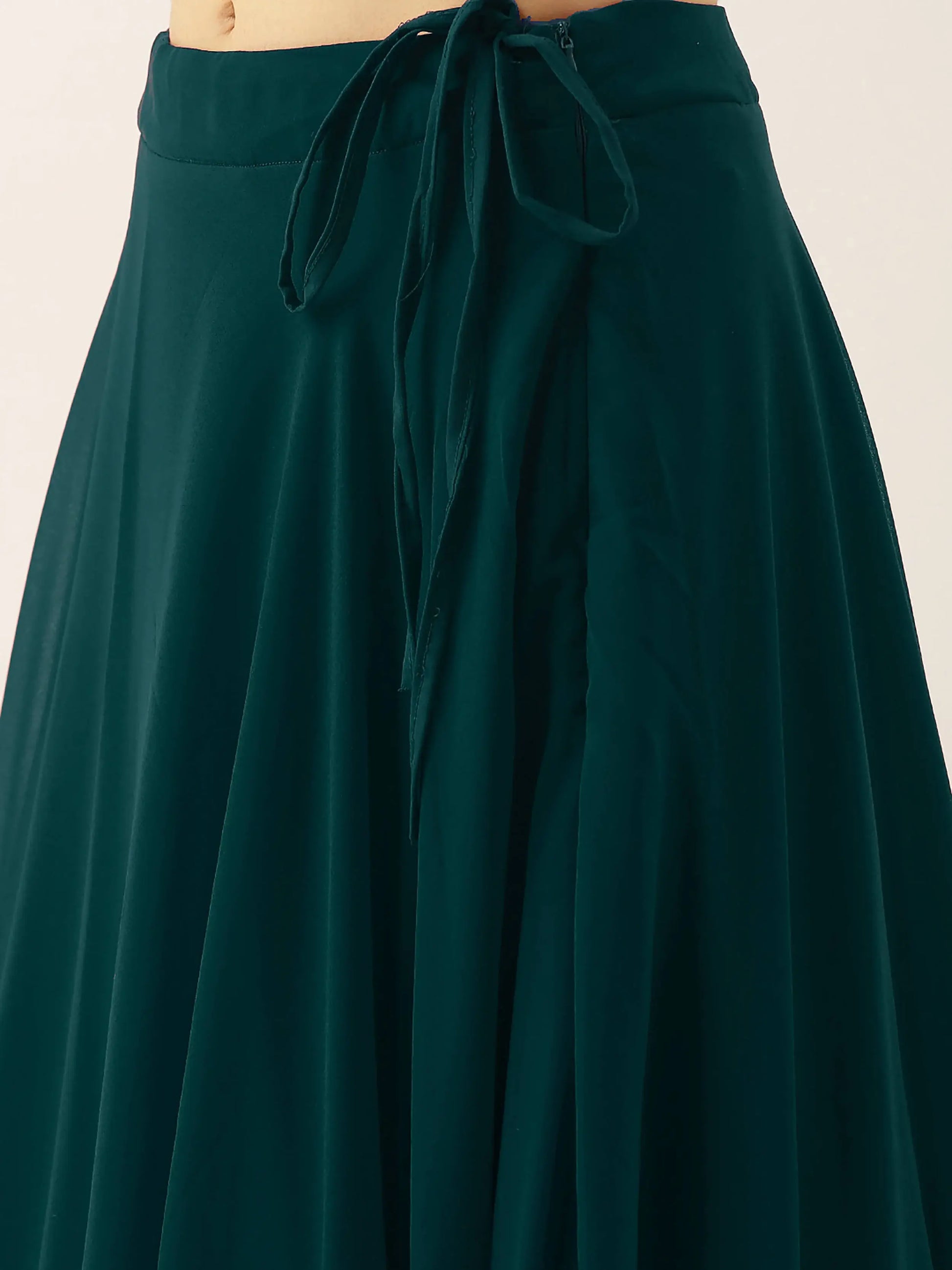 Alluring Green Georgette Party Wear Lehenga With Embroidered Choli - Zeel Clothing