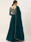 Alluring Green Georgette Party Wear Lehenga With Embroidered Choli - Zeel Clothing