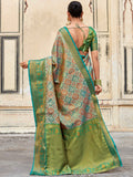 Alluring Green Zari Weaving Silk Festive Wear Saree With Blouse - Zeel Clothing