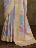 Alluring Lavender Digital Printed Silk Function Wear Saree With Blouse - Zeel Clothing