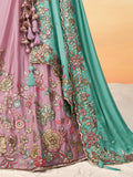 Alluring Mauve Embroidered Georgette Engagement Wear Lehenga Choli - Zeel Clothing