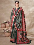 Alluring Multi-Color Digital Printed Pashmina Traditional Saree With Shawl - Zeel Clothing