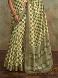 Alluring Multi-Color Digital Printed Silk Festival Wear Saree With Blouse