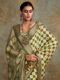 Alluring Multi-Color Digital Printed Silk Festival Wear Saree With Blouse - Zeel Clothing