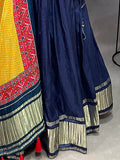 Alluring Navy Blue Gaji Silk Lehenga Choli With Bandhani Dupatta - Zeel Clothing