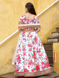 Alluring Off-White Floral Printed Art Silk Sangeet Wear Lehenga Choli - Zeel Clothing