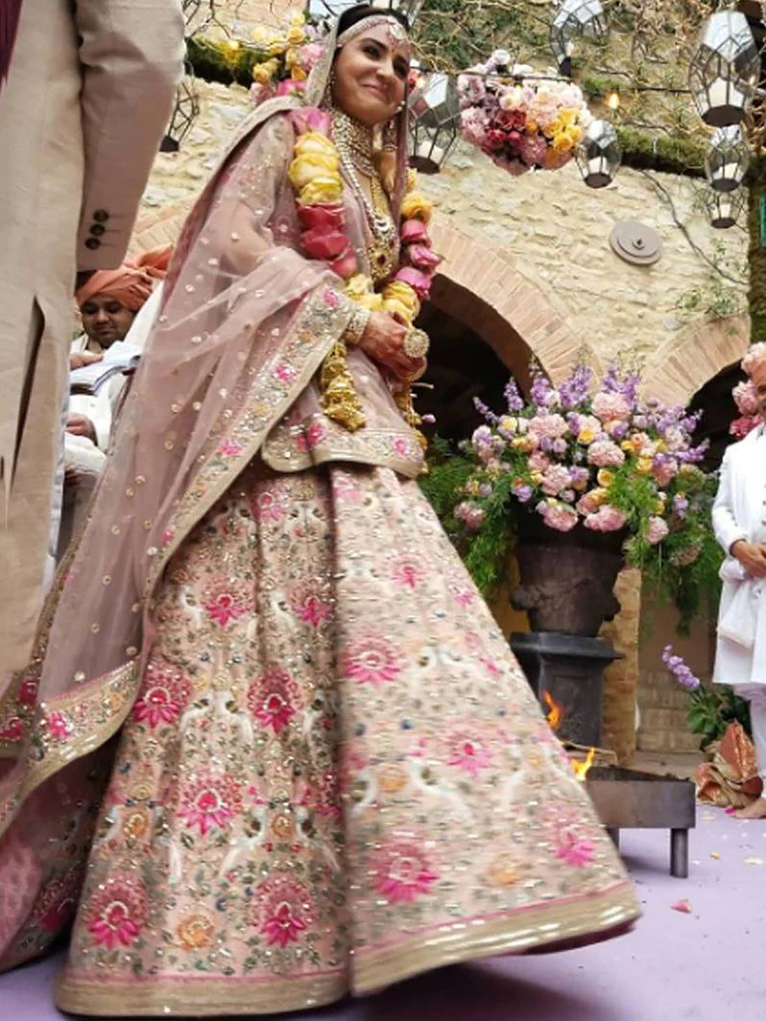 Alluring Peach Embroidered Silk Bridal Lehenga Choli With Dupatta - Zeel Clothing