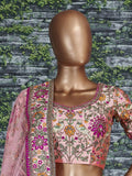 Alluring Peach Embroidered Silk Bridal Lehenga Choli With Dupatta - Zeel Clothing