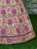 Alluring Peach Embroidered Silk Bridal Lehenga Choli With Dupatta - Zeel Clothing