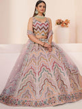 Alluring Peach Sequins Net Bridesmaid Wear Lehenga Choli - Zeel Clothing