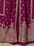 Alluring Pink Embroidered Georgette Lehenga Suit With Dupatta - Zeel Clothing
