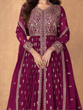 Alluring Pink Embroidered Georgette Lehenga Suit With Dupatta - Zeel Clothing