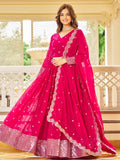 Alluring Pink Sequins Georgette Engagement Wear Lehenga Choli - Zeel Clothing