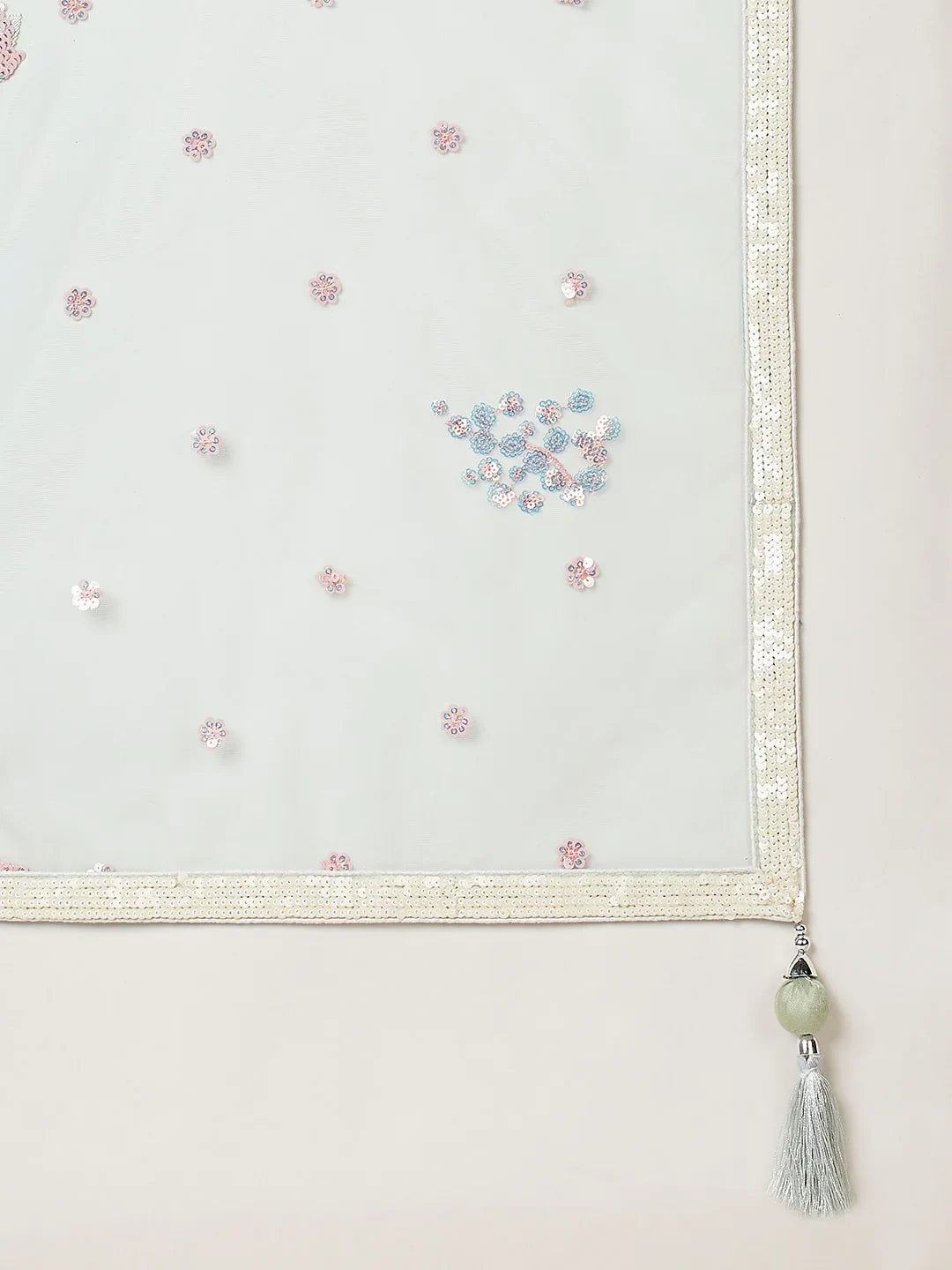 Alluring Pista Green Sequins Net Wedding Wear Lehenga Choli With Dupatta - Zeel Clothing