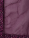 Alluring Purple Embroidered Net Reception Wear Lehenga Choli With Dupatta