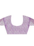 Alluring Purple Zari Weaving Silk Banarasi Saree With Blouse - Zeel Clothing