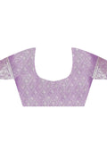 Alluring Purple Zari Weaving Silk Banarasi Saree With Blouse - Zeel Clothing