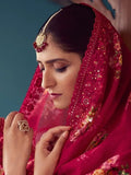 Alluring Rani Pink Embroidered Georgette Wedding Wear Salwar Suit - Zeel Clothing