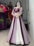 Alluring Wine Kodi Work Rayon Navratri Special Lehenga Choli With Dupatta - Zeel Clothing
