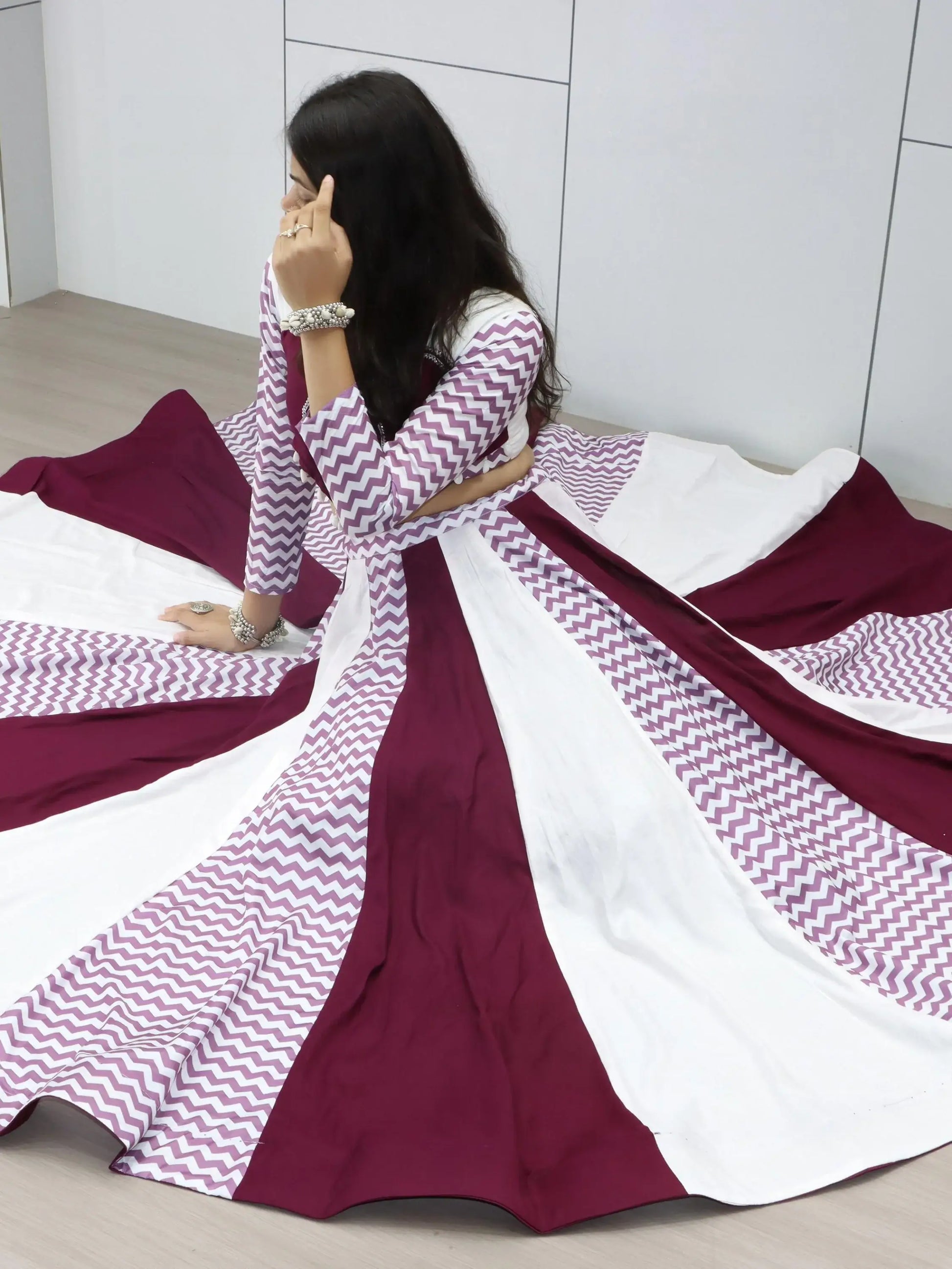 Alluring Wine Kodi Work Rayon Navratri Special Lehenga Choli With Dupatta - Zeel Clothing