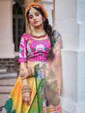 Alluring Yellow Printed Art Silk Bridesmaid Lehenga Choli - Zeel Clothing