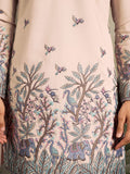 Amazing Beige Thread Work Viscose Silk Festive Wear Men Kurta