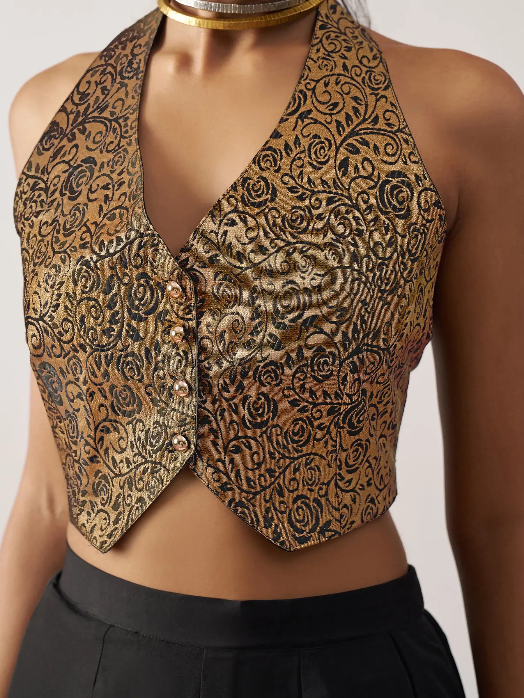 Amazing Black Jacquard Waistcoat Indo-Western Co-Ord Set - Zeel Clothing