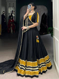 Amazing Black Lace Work Rayon Festive Wear Lehenga Choli With Dupatta - Zeel Clothing