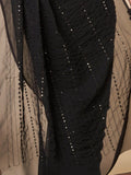 Amazing Black Sequins Georgette Party Wear Saree With Blouse - Zeel Clothing