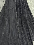 Amazing Black Sequins Net Reception Wear Lehenga Choli - Zeel Clothing