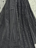 Amazing Black Sequins Net Reception Wear Lehenga Choli - Zeel Clothing
