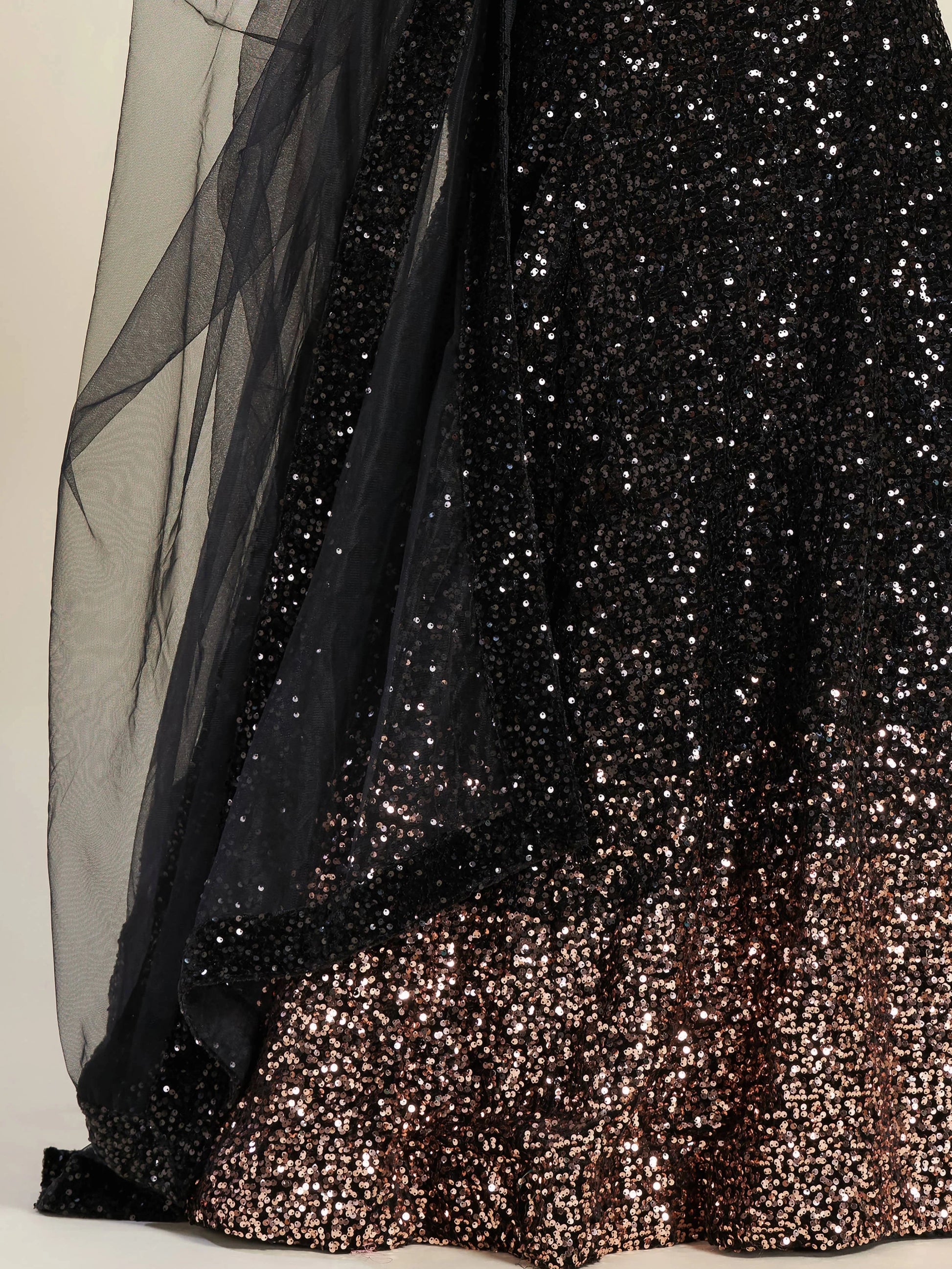 Amazing Black Sequins Velvet Party Wear Lehenga Choli With Dupatta - Zeel Clothing