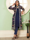 Amazing Blue Embroidered Georgette Jacket Salwar Suit - Zeel Clothing