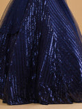 Amazing Blue Embroidery Net Sangeet Wear Lehenga Choli - Zeel Clothing
