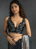 Amazing Brown Satin Cocktail Wear Pre-Stitched Saree With Blouse - Zeel Clothing