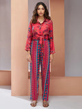 Amazing Coral Pink Digital Printed Muslin Silk Co-Ord Set - Zeel Clothing