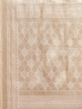 Amazing Cream Zari Weaving Banarasi Silk Traditional Saree With Blouse - Zeel Clothing