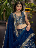 Amazing Dove Blue Silk Embroidery Zari Party Wear Lehenga Choli - Zeel Clothing