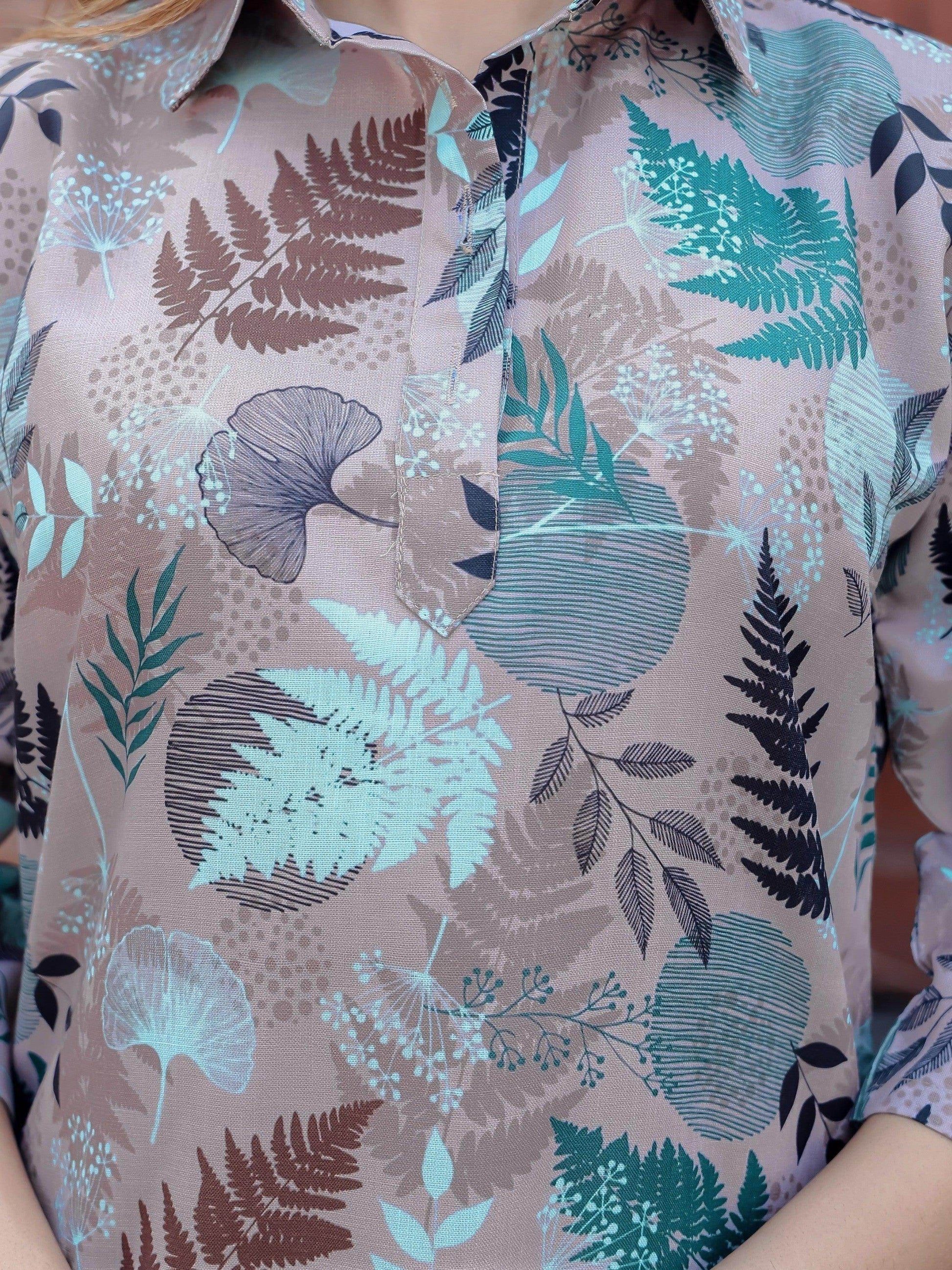 Amazing Grey Digital Printed Cotton Top Palazzo Co-Ord Set - Zeel Clothing