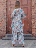 Amazing Grey Digital Printed Cotton Top Palazzo Co-Ord Set - Zeel Clothing
