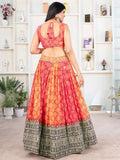 Amazing Multi-Color Bandhni Printed Chinon Wedding Lehenga Choli - Zeel Clothing