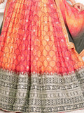 Amazing Multi-Color Bandhni Printed Chinon Wedding Lehenga Choli - Zeel Clothing