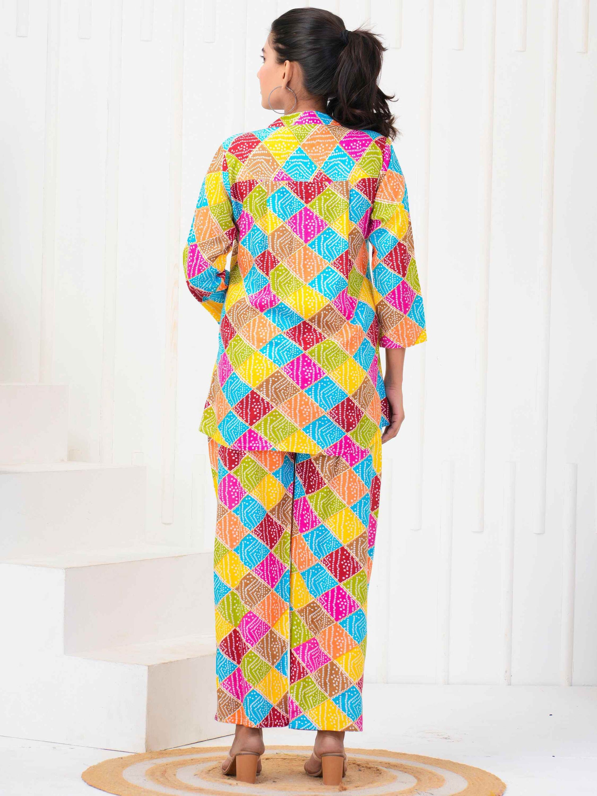 Amazing Multi-Color Digital Printed Rayon Casual Wear Co-Ord Set - Zeel Clothing