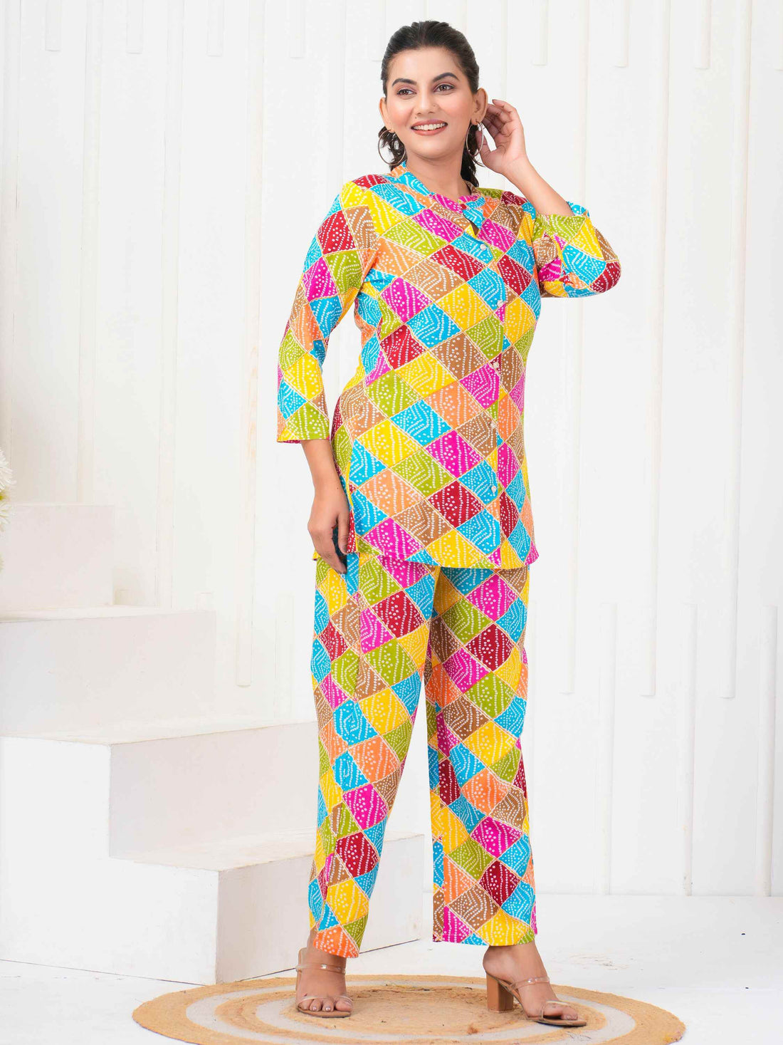 Amazing Multi-Color Digital Printed Rayon Casual Wear Co-Ord Set - Zeel Clothing